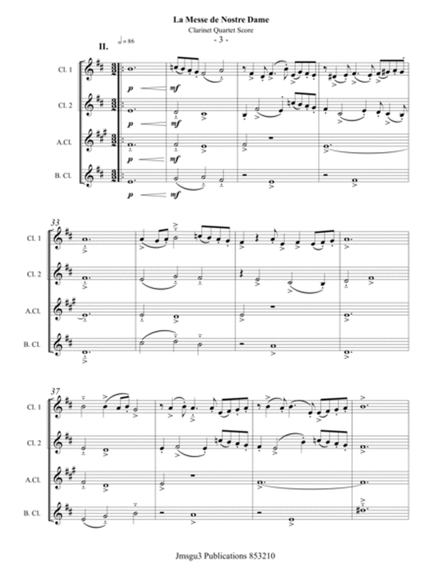 Machaut: Le Messe de Nostre Dame for Clarinet Quartet image number null