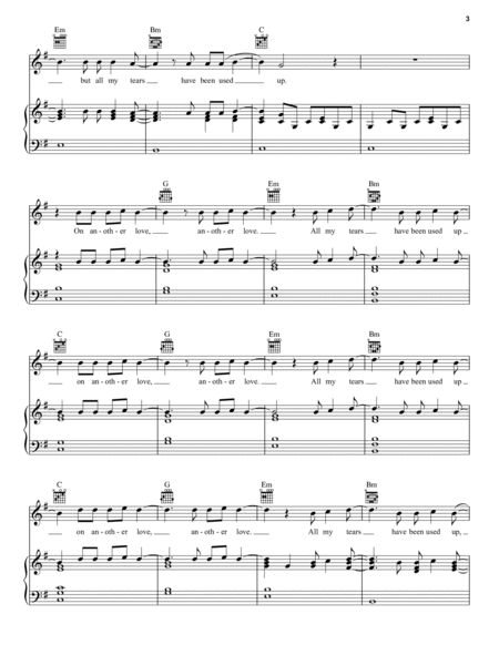 Another love – Tom Odell Sheet music for Piano (Piano-Voice), another love  