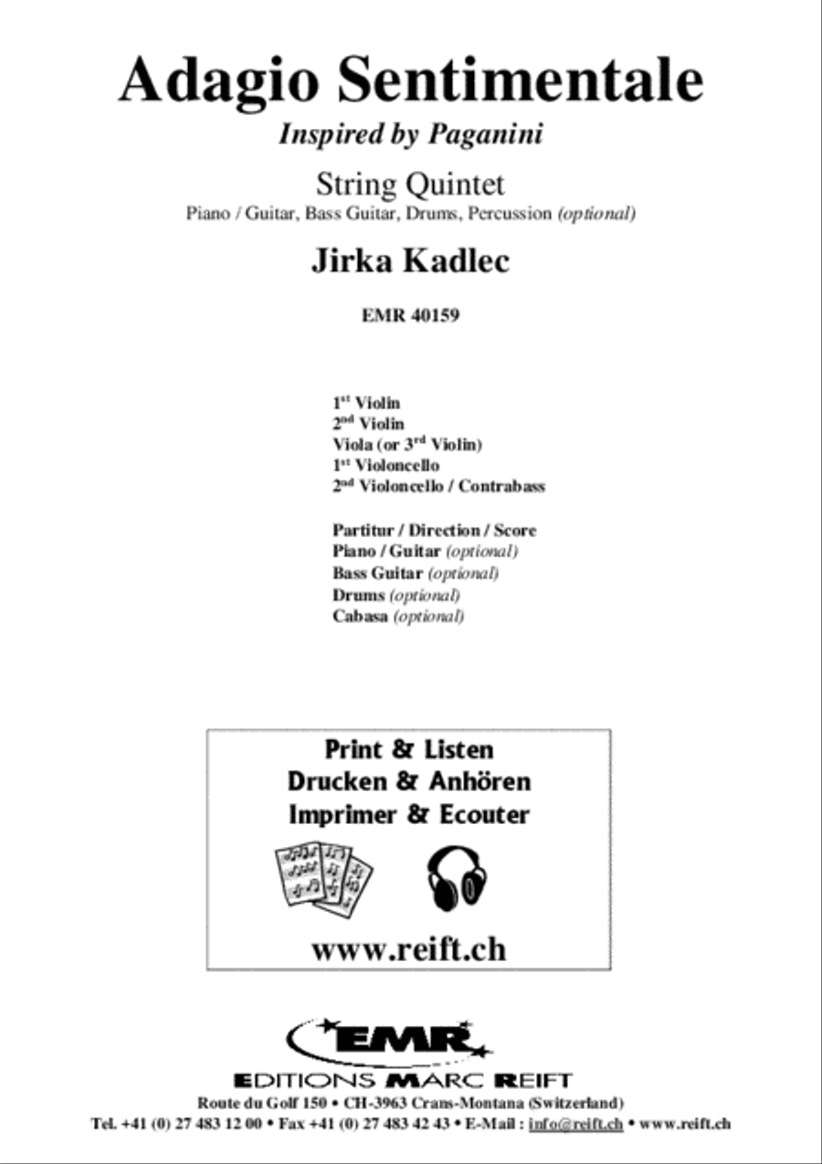 Adagio Sentimentale String Quintet scores gallery preview page 2