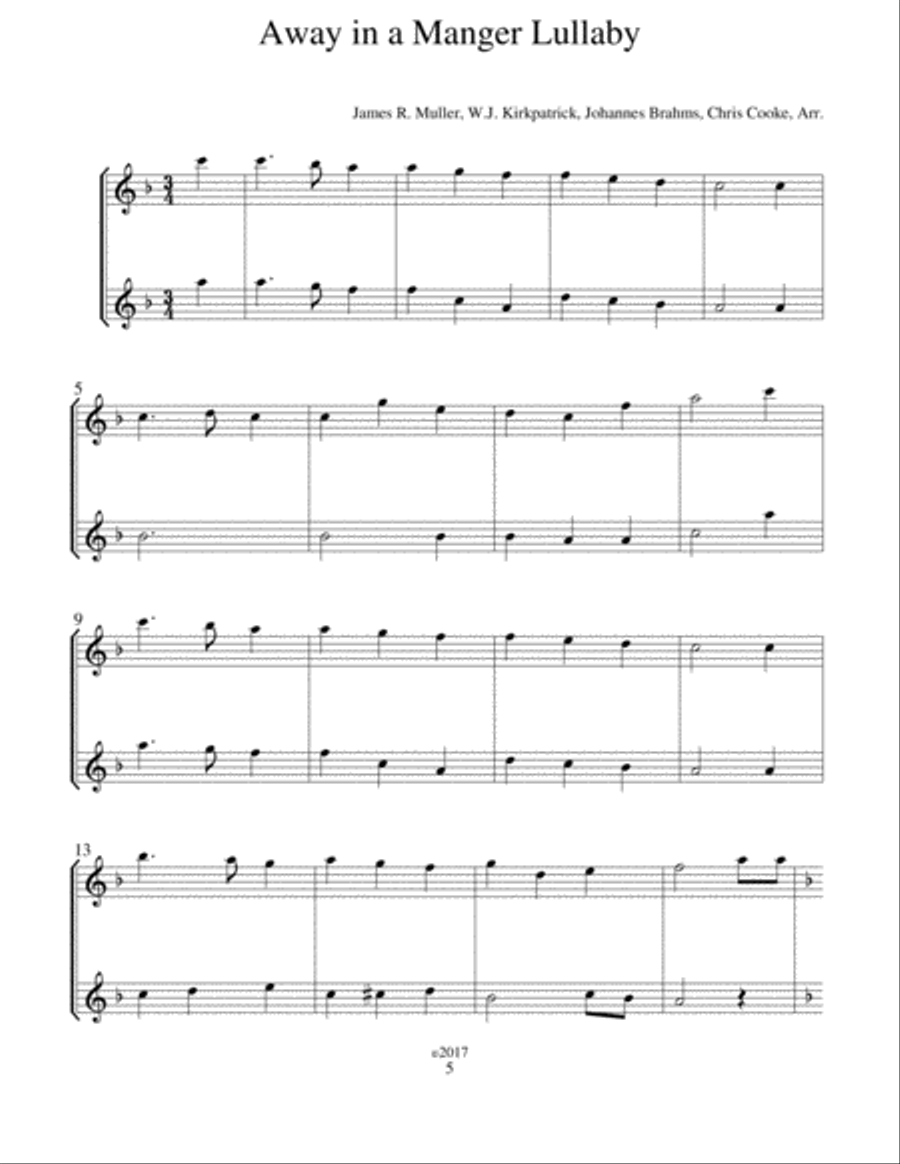 Nativity Carols for Flute Duet Flute Duet scores gallery preview page 6
