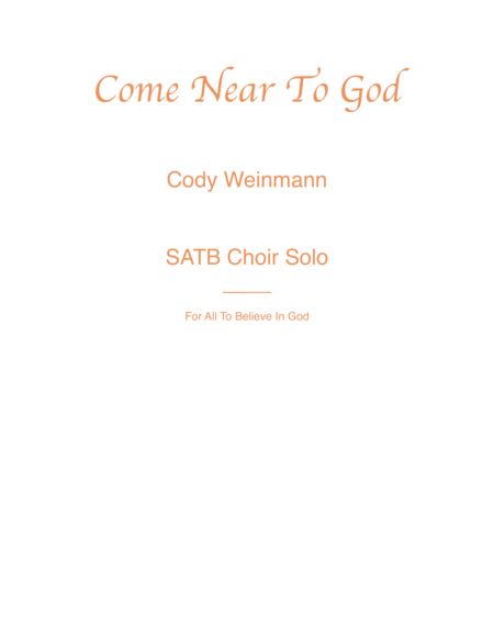 Come Near To God (Original SATB Choir Piece) image number null