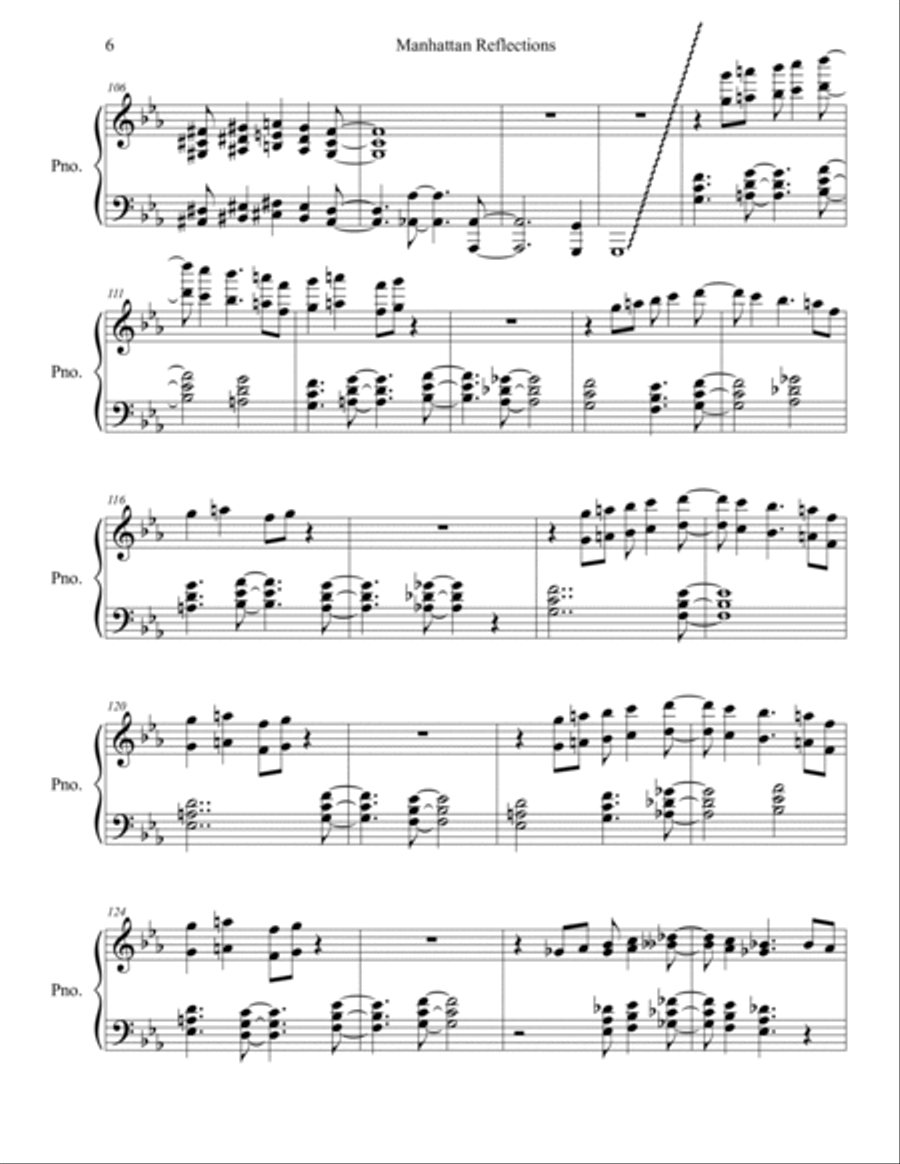 Manhattan Reflections Piano Solo scores gallery preview page 6