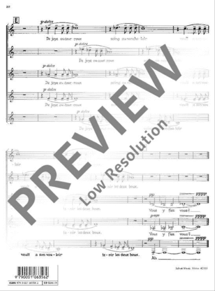 Drei französische Chöre Drei französische Chöre Mixed Choir scores gallery preview page 21