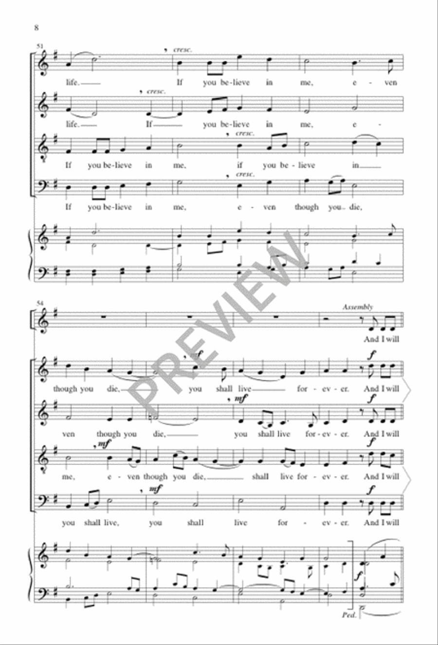 I Am the Bread of Life 4-Part scores gallery preview page 8