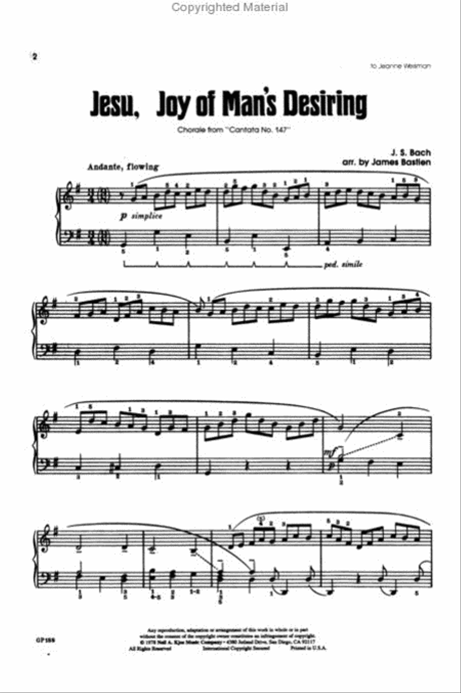 Jesu Joy of Man's Desiring Piano Method scores gallery preview page 2