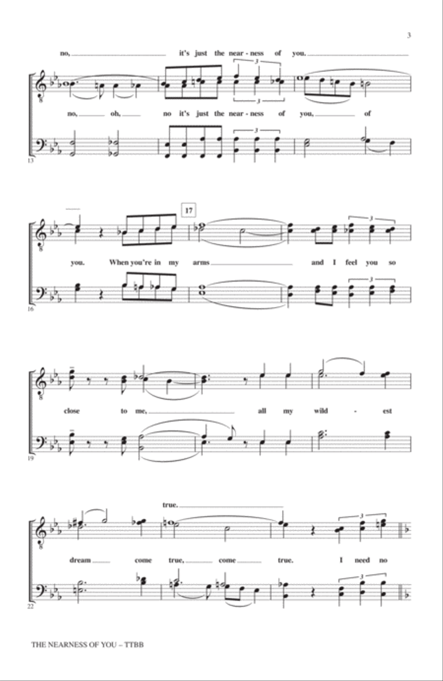 The Nearness Of You TTBB scores gallery preview page 2