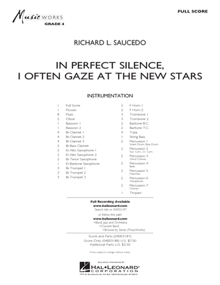 Book cover for In Perfect Silence, I Often Gaze at the New Stars - Conductor Score (Full Score)
