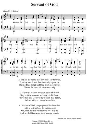 Servant of God, the time has come. A new tune to a wonderful Oswald Smith poem.