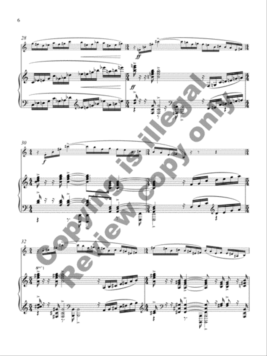 Sonata for Clarinet and Piano Clarinet Solo scores gallery preview page 7