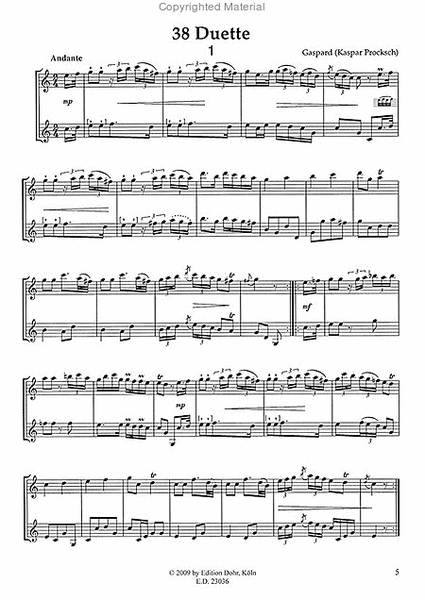 38 Duette op. 11 (ca. 1776) -Originalausgabe für zwei Naturhörner-