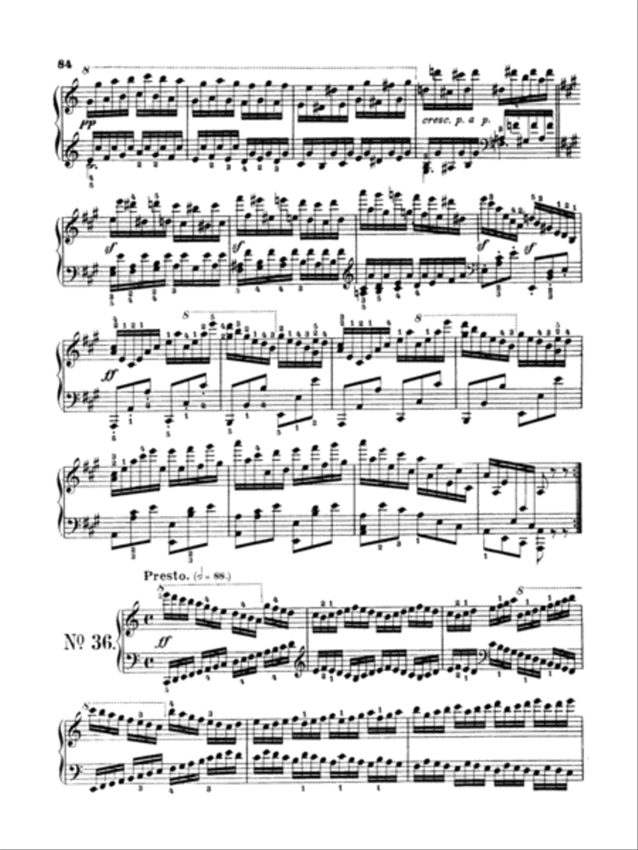 Czerny: School of Velocity, Op. 299 No. 36 Piano Solo scores gallery preview page 1