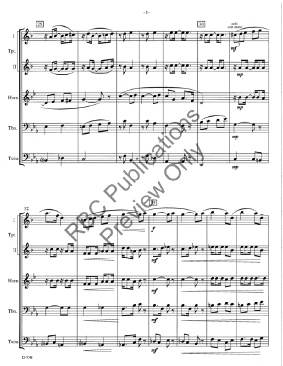 Allegro Maestoso Brass Quintet Brass Quintet scores gallery preview page 4