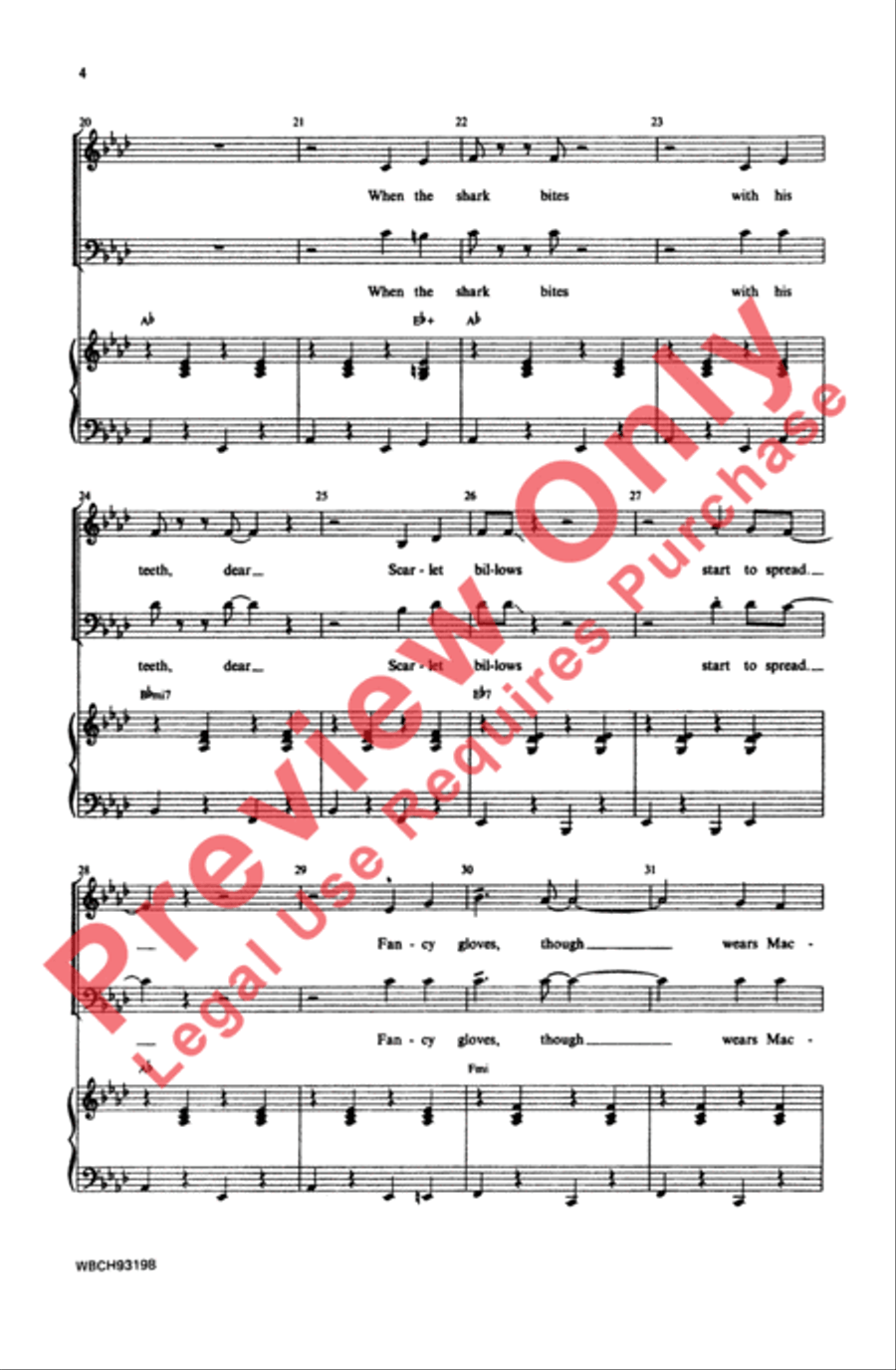 Mack the Knife Mack the Knife 4-Part scores gallery preview page 4