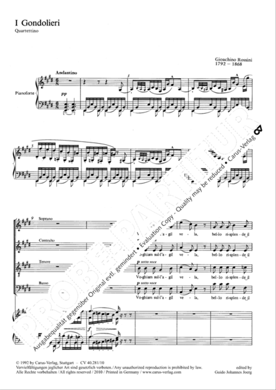 I Gondolieri 4-Part scores gallery preview page 2
