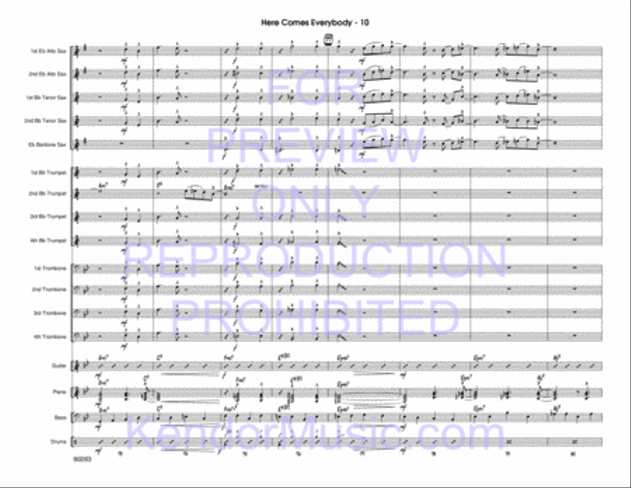 Here Comes Everybody Jazz Ensemble scores gallery preview page 11