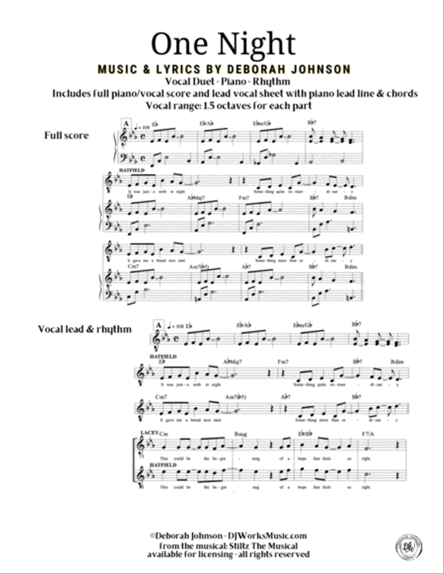 One Night - STILTZ the Musical
