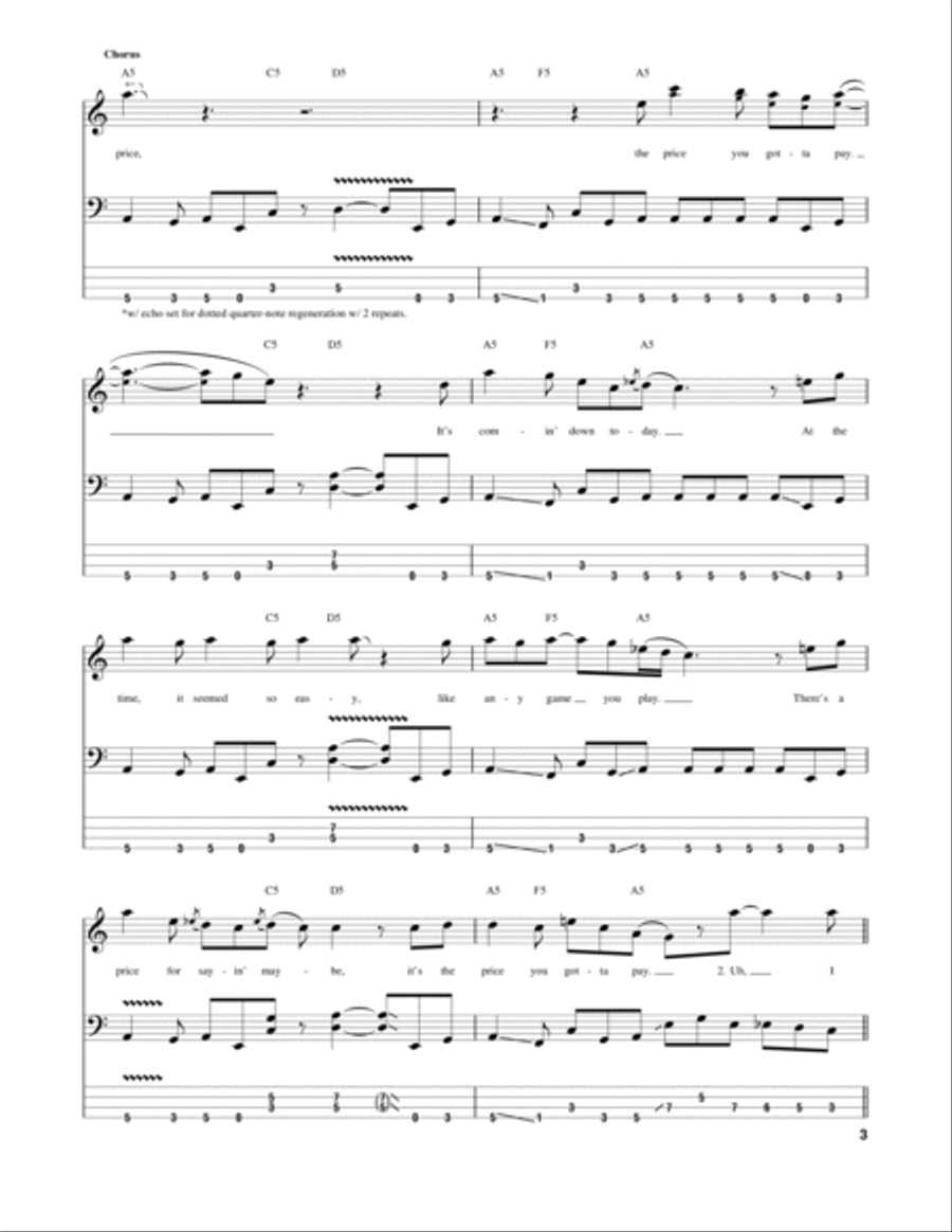 Price You Gotta Pay Guitar Tablature scores gallery preview page 3