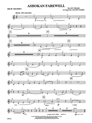 Ashokan Farewell (from The Civil War): 3rd B-flat Trumpet