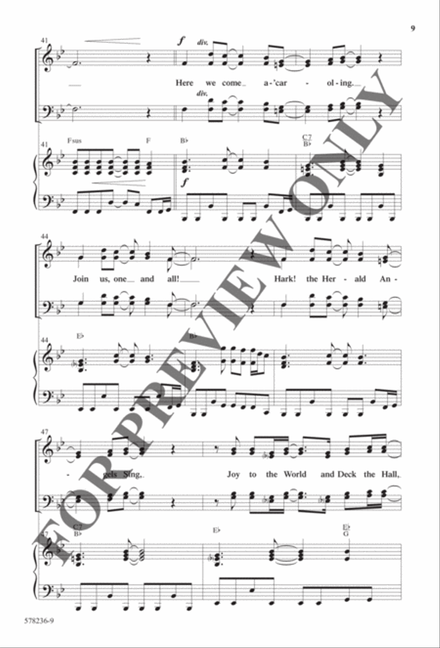 Here We Come a'Caroling - Anthem Choir scores gallery preview page 8