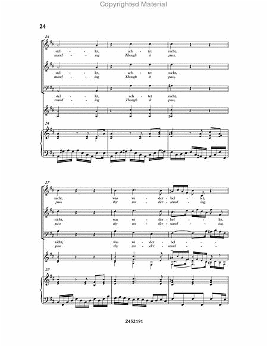 Nach dir, Herr, Verlanget Mich, BWV 150 Choir scores gallery preview page 24