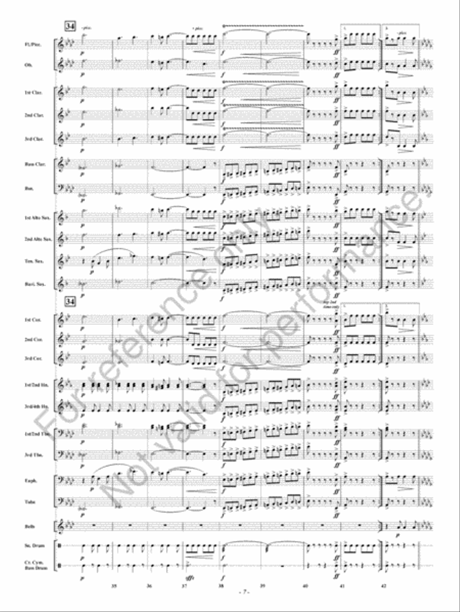 Lights Out Lights Out Concert Band scores gallery preview page 8