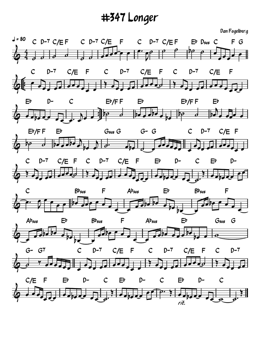 Longer Piano scores gallery preview page 1