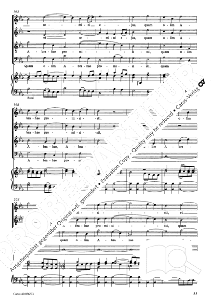 Requiem in C minor 4-Part scores gallery preview page 56
