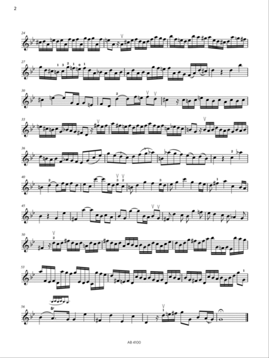 Allegro (Grade 6, A2, from the ABRSM Violin Syllabus from 2024) Violin Solo scores gallery preview page 2