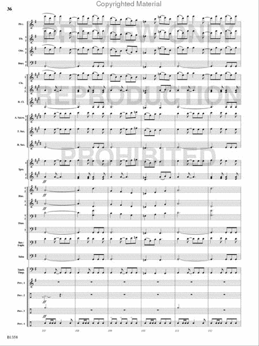 Three Celtic Dances Concert Band scores gallery preview page 35