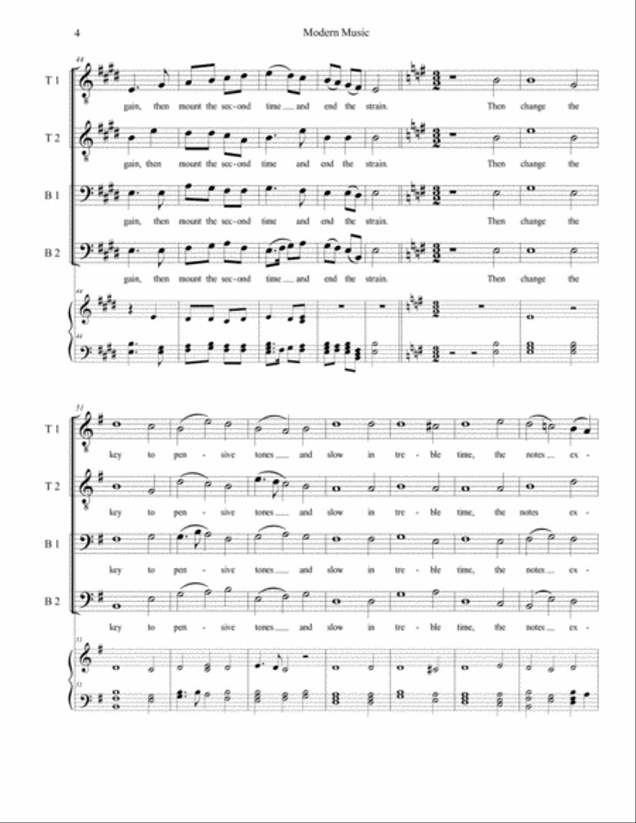 Modern Music TTBB scores gallery preview page 4