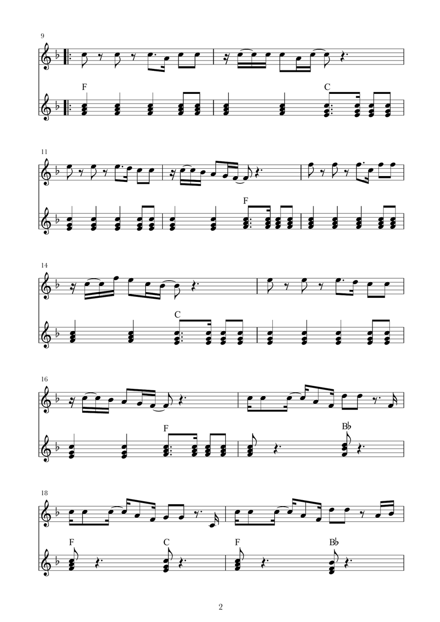 Jump In The Line Electric Guitar scores gallery preview page 2