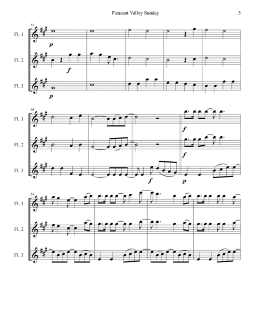 Pleasant Valley Sunday Woodwind Trio scores gallery preview page 5