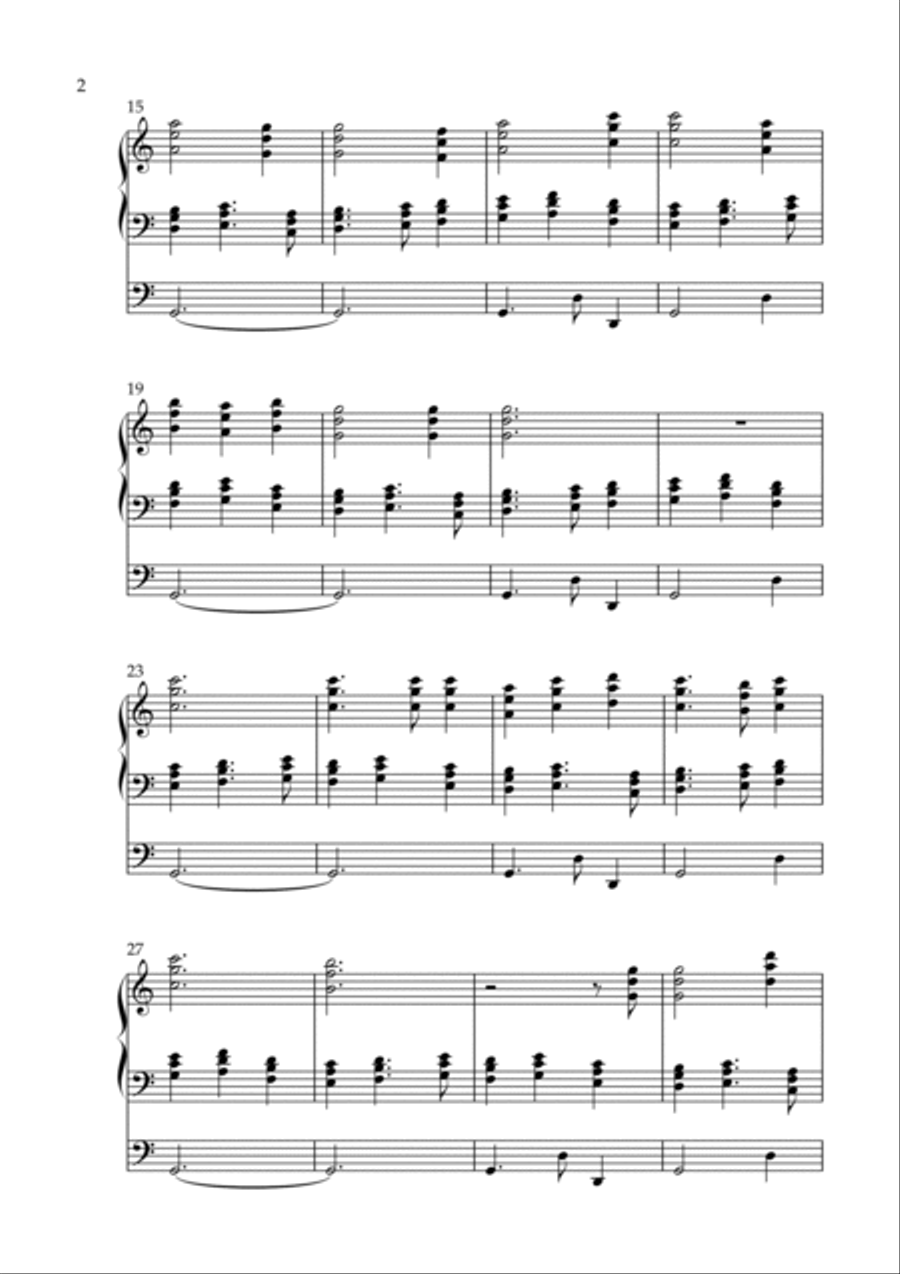 Hosanna filio David, Op. 250 (Organ Solo) by Vidas Pinkevicius Organ Solo scores gallery preview page 2