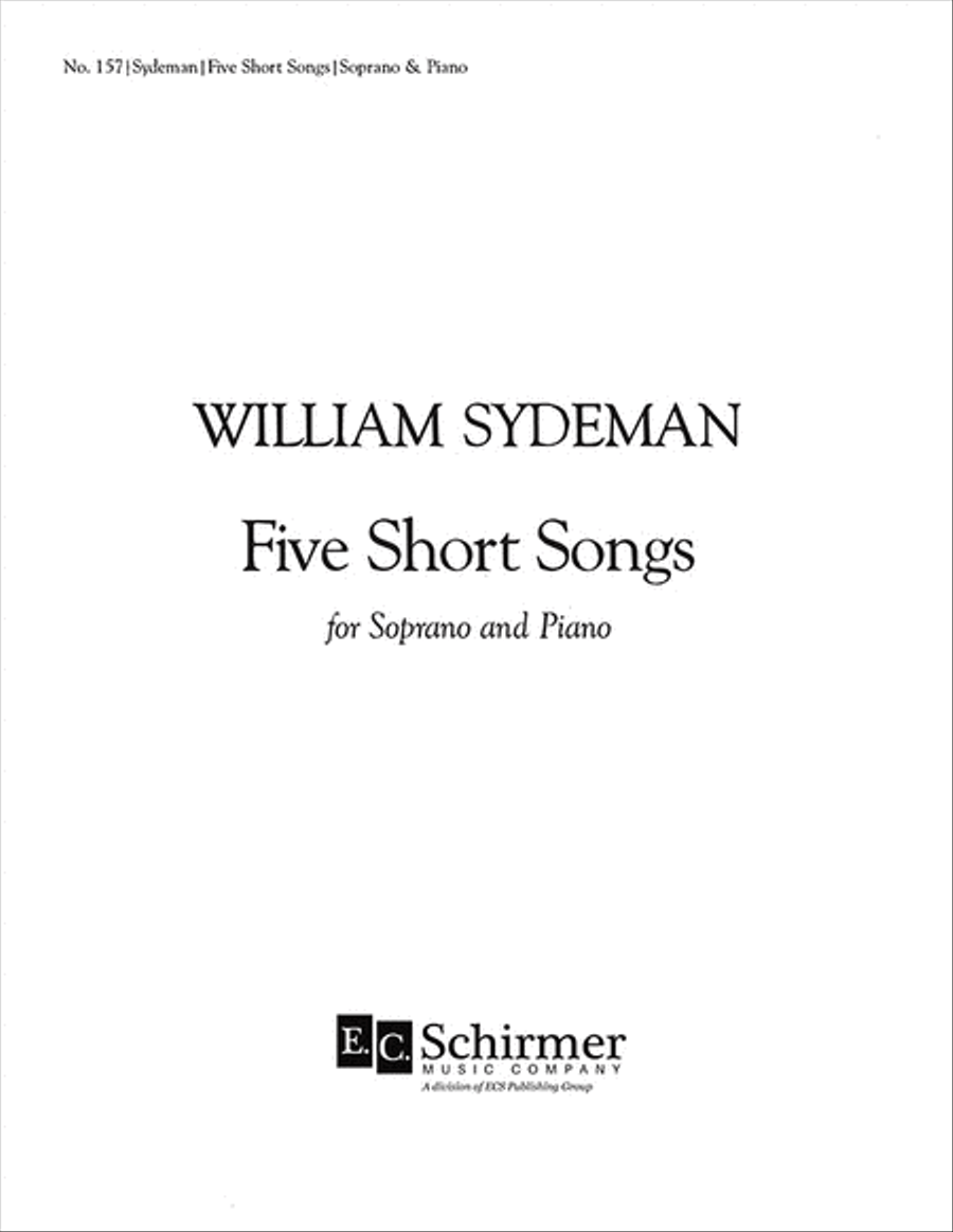 Five Short Songs Soprano Voice scores gallery preview page 1