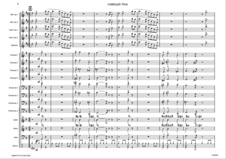 Hallelujah Time Hallelujah Time Big Band scores gallery preview page 5