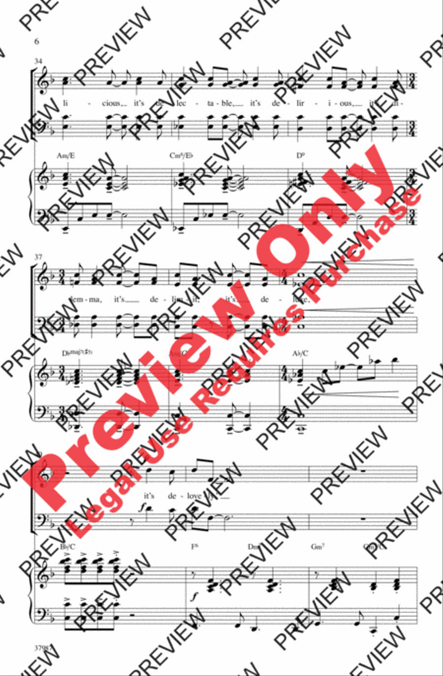 It's De-Lovely 4-Part scores gallery preview page 6