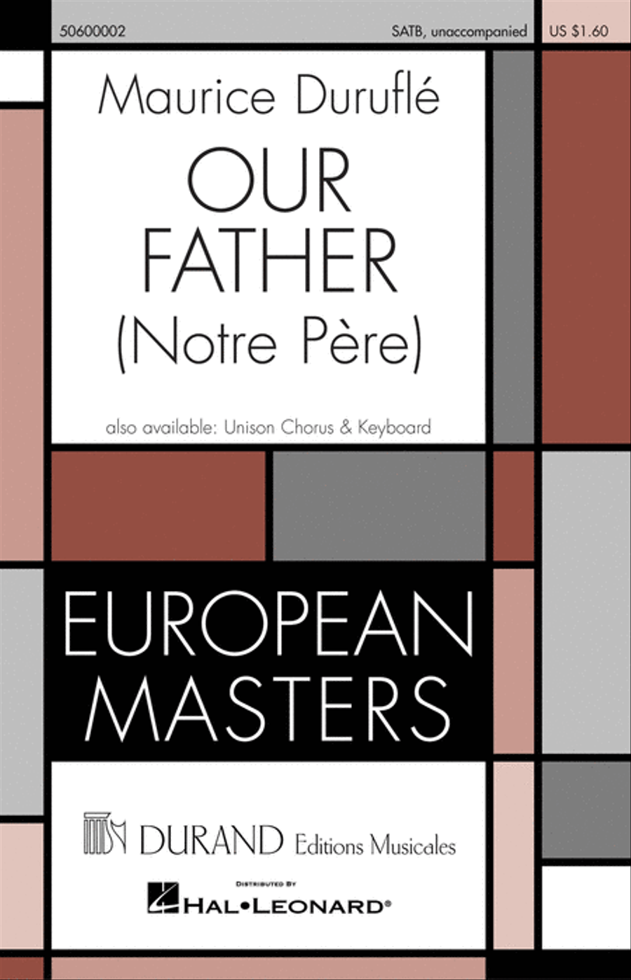 Our Father (Notre Pére) 4-Part scores gallery preview page 1