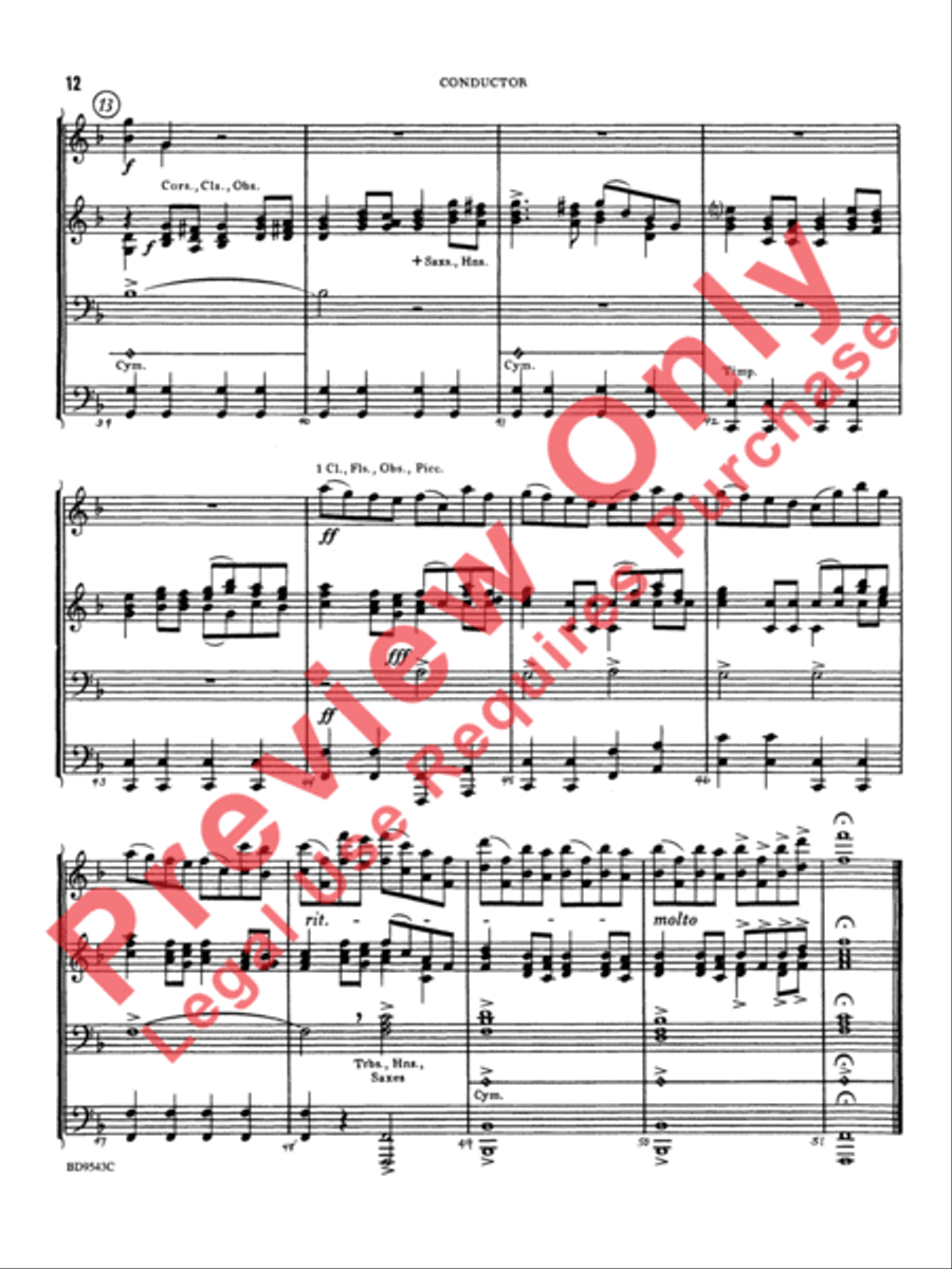 Three Chorale Preludes Three Chorale Preludes Concert Band scores gallery preview page 13