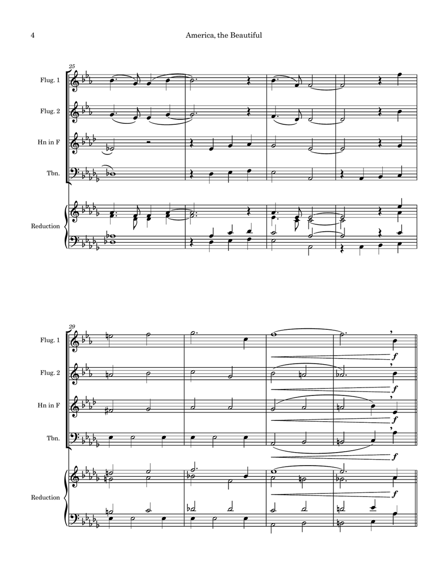 America, the Beautiful Brass Quartet scores gallery preview page 4