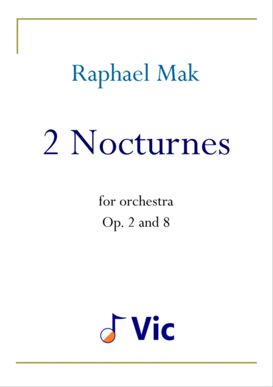 2 Nocturnes, op. 2 and 8 Full Orchestra scores gallery preview page 1
