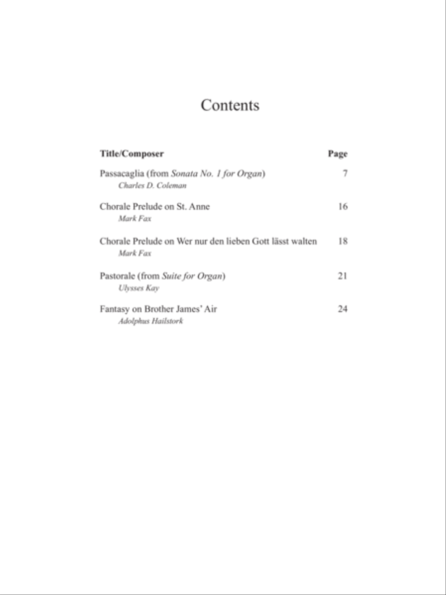 African-American Organ Music Anthology, Volume 7 Organ scores gallery preview page 2