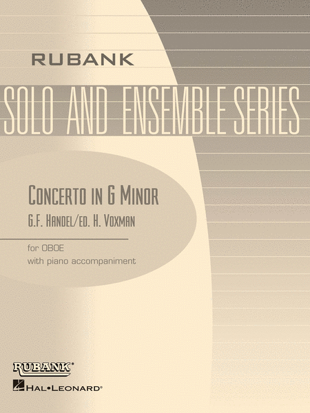 Oboe Solos With Piano - Concerto In G Minor