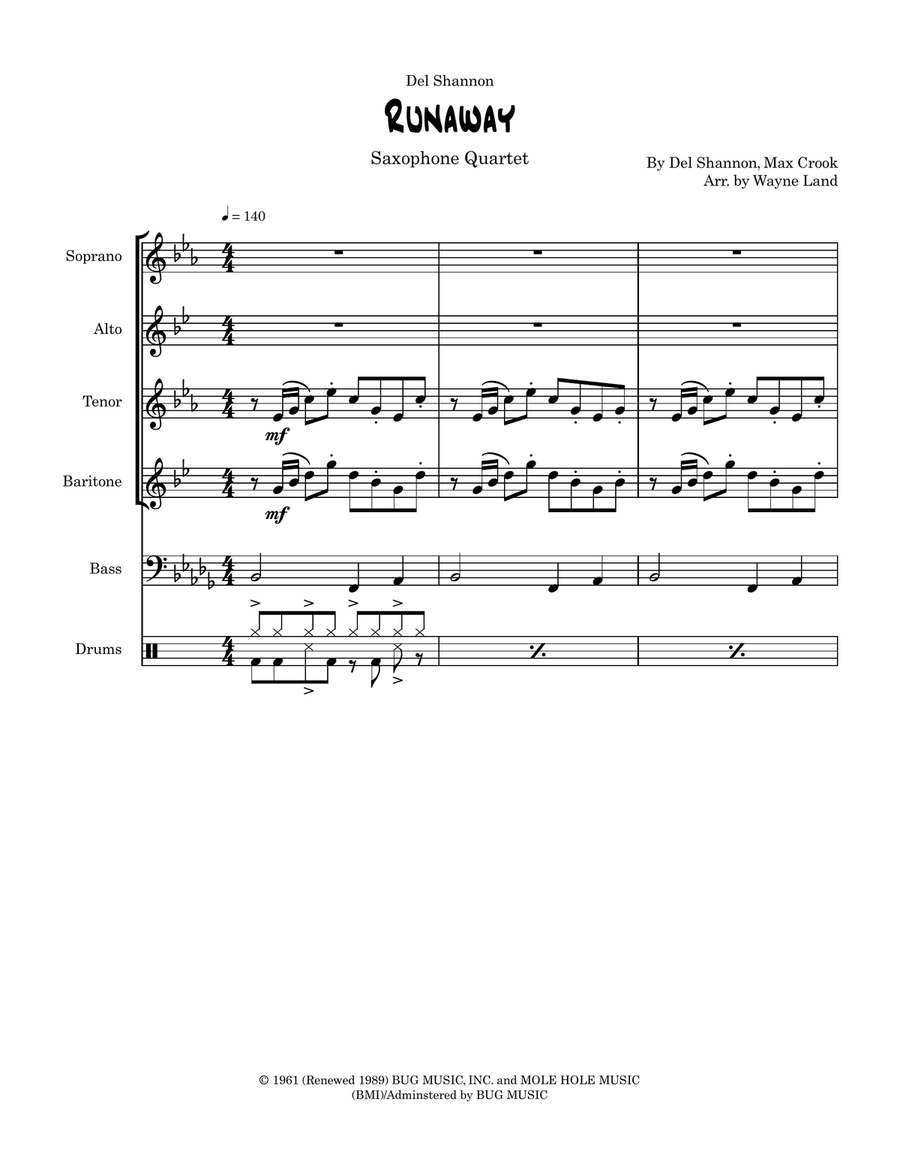 Runaway Saxophone Quartet scores gallery preview page 2