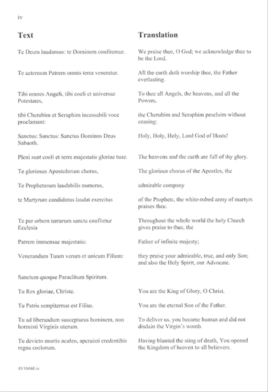 Te Deum Choral Score Te Deum Choral Score 4-Part scores gallery preview page 6