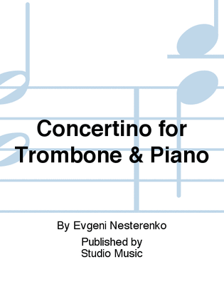 Book cover for Concertino for Trombone & Piano