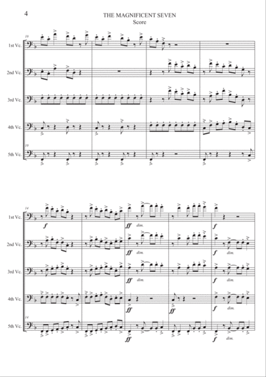 The Magnificent Seven String Quintet scores gallery preview page 4