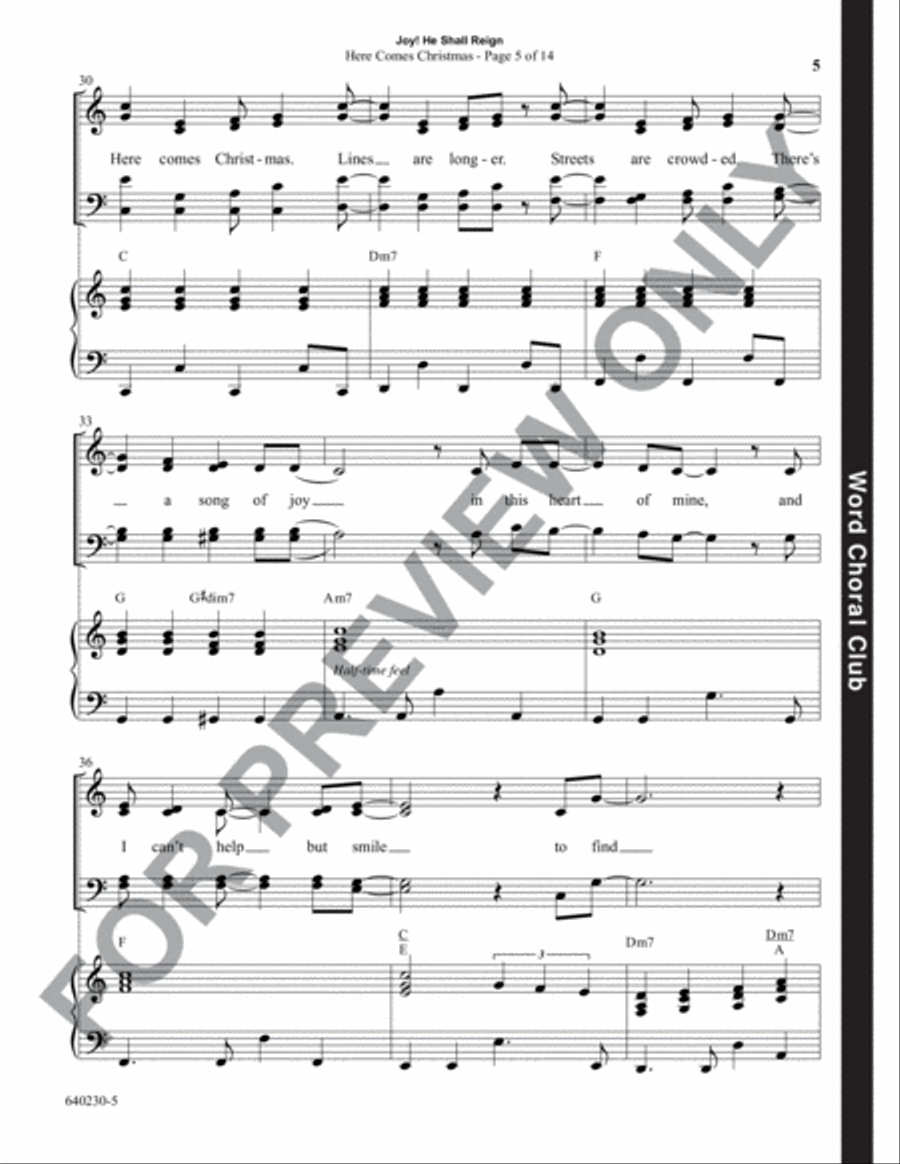 Here Comes Christmas - Anthem Here Comes Christmas - Anthem 4-Part scores gallery preview page 6