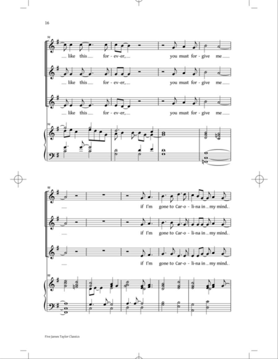 You've Got A Friend: Five James Taylor Classics SSA scores gallery preview page 14