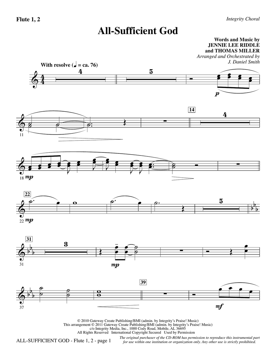 All-Sufficient God - Flute 1 & 2