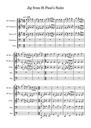 Jig - St Paul's Suite - Brass Quintet
